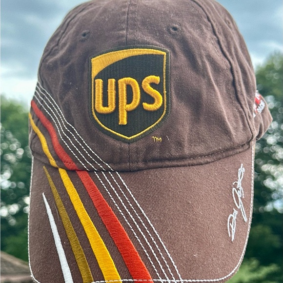 Vintage Dale Jarrett Adjustable Brown UPS Hat Deadstock - Picture 1 of 10